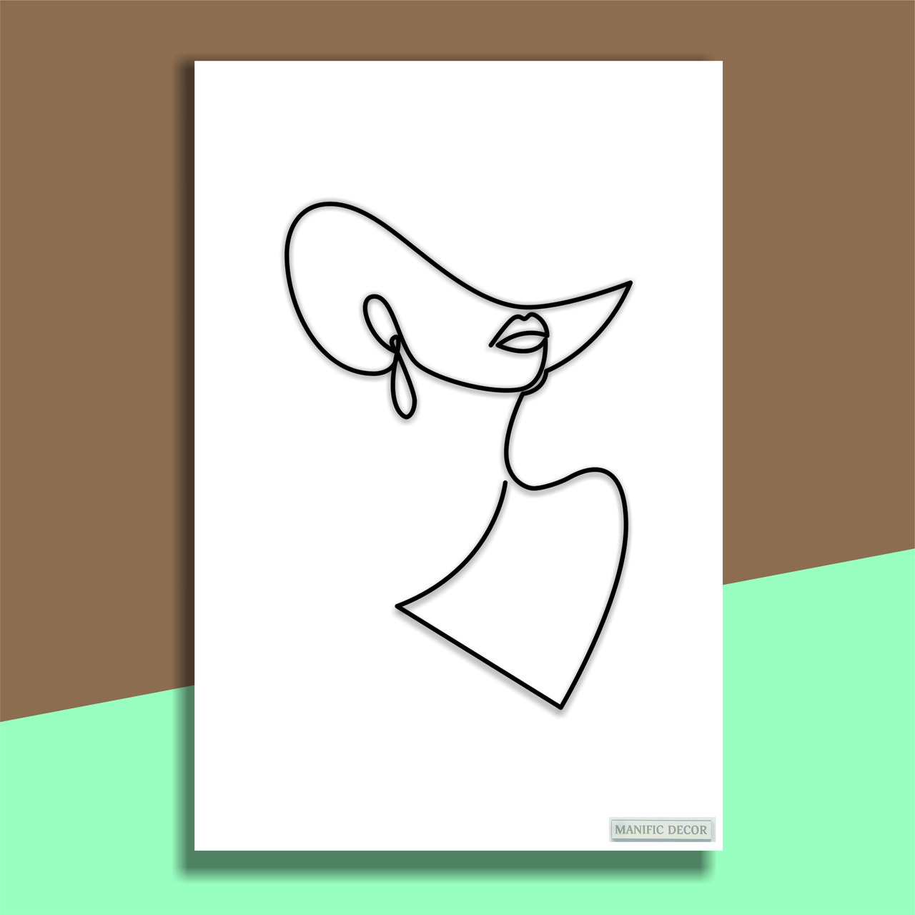 

Картина интерьерная абстрактная настенная арт панно на холсте Manific Decor Wall Art Woman / Женщина Загадка 70*90 см