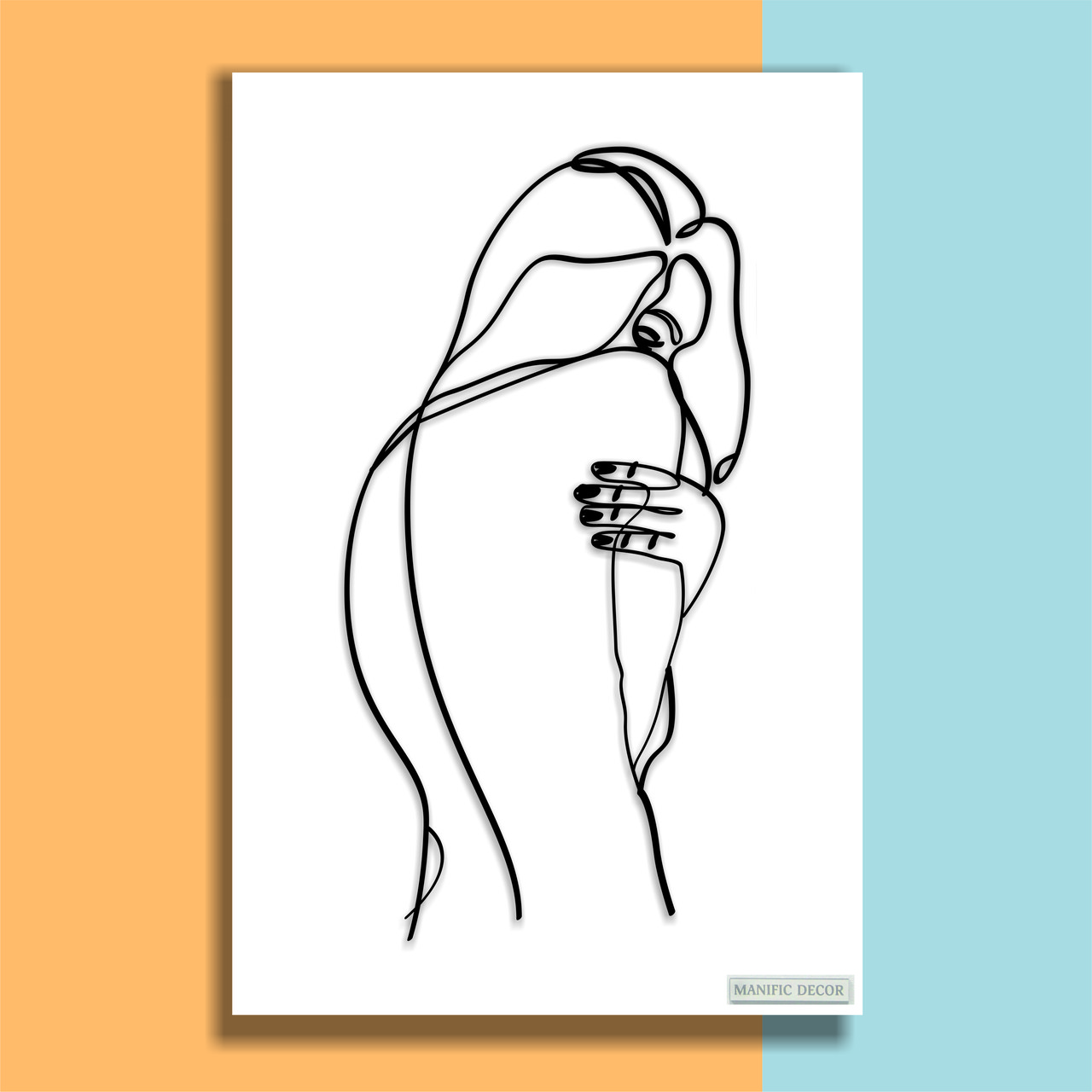 

Картина интерьерная абстрактная настенная арт панно на холсте Manific Decor Wall Art Woman / Женщина Тепло 40*60 см