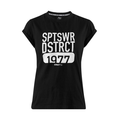 

Женская футболка Craft District Clean Tee Woman  BLACK, Женская футболка Craft District Clean Tee Woman S BLACK