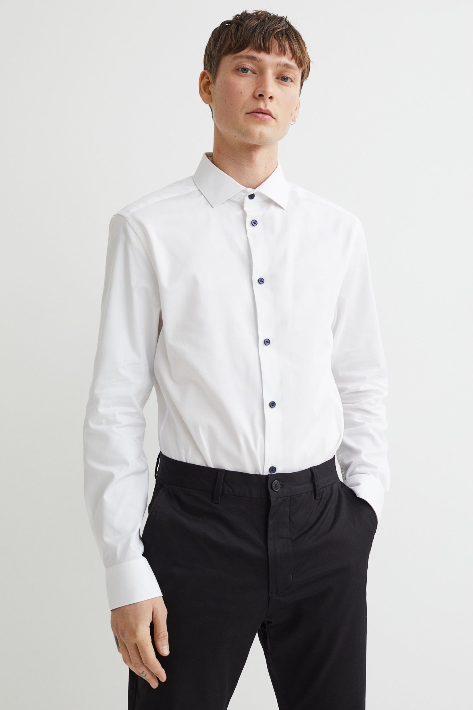 

Рубашка H&M  белый 511395127, Рубашка H&M L белый 511395127