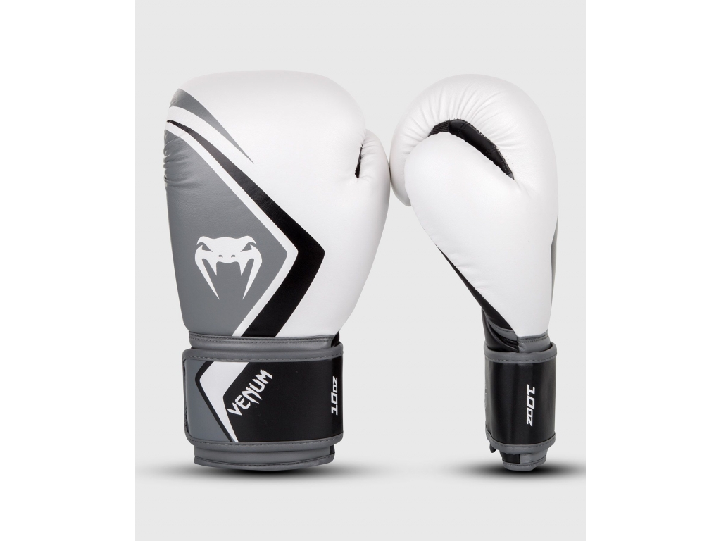 

Перчатки тренировочные VENUM Boxing Gloves Contender 2.0 14 унций белый/серый (4511)