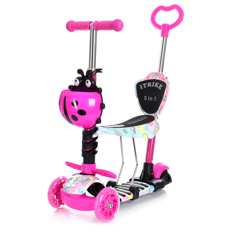 

Самокат 5 в 1 iTrike Maxi JR 3-058-I-WP13 Pink (JR 3-058-I)