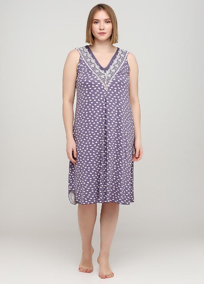 

Ночная рубашка женская Cotpark 10466  сиреневая, Ночная рубашка женская Cotpark 10466 5XL сиреневая