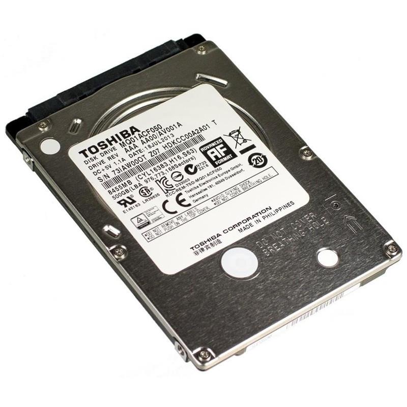 

HDD 2.5" SATA 500GB Toshiba 7200rpm (MQ01ACF050) Refurbished