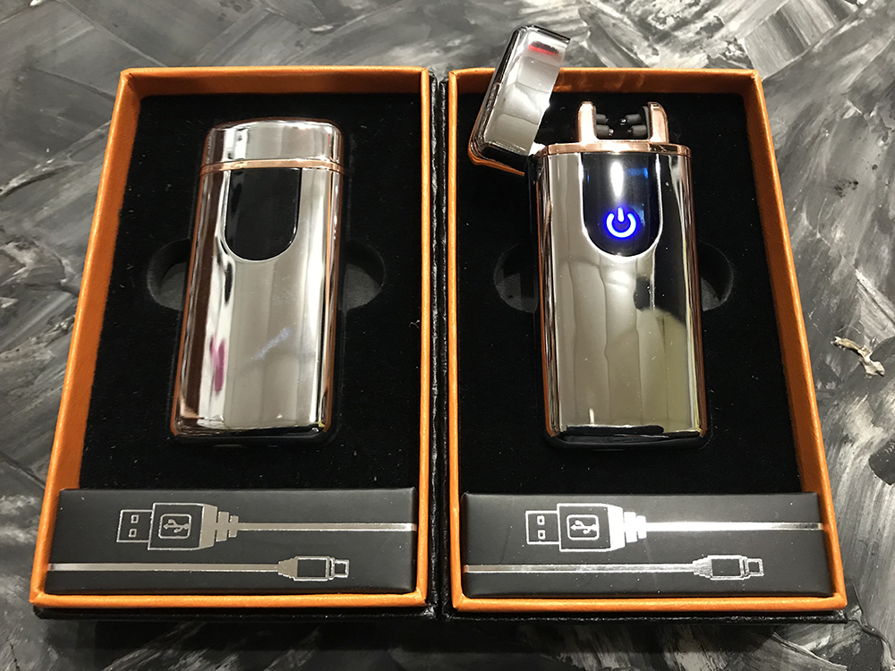 

Зажигалка Usb 2-Ой Импульс + Отпечаток 41065 Сталь