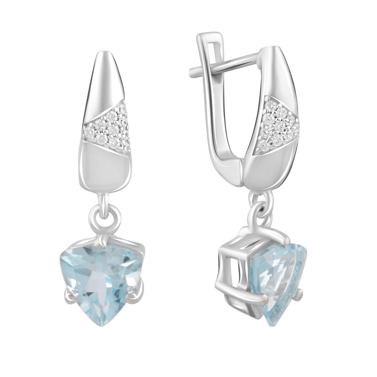

Серебряные серьги jill с натуральным топазом 4.292ct