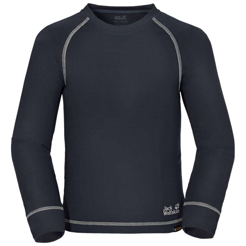 

Фуфайка DRY 'N COSY LONGSLEEVE KIDS Jack Wolfskin 1604621-1010 92 Синий