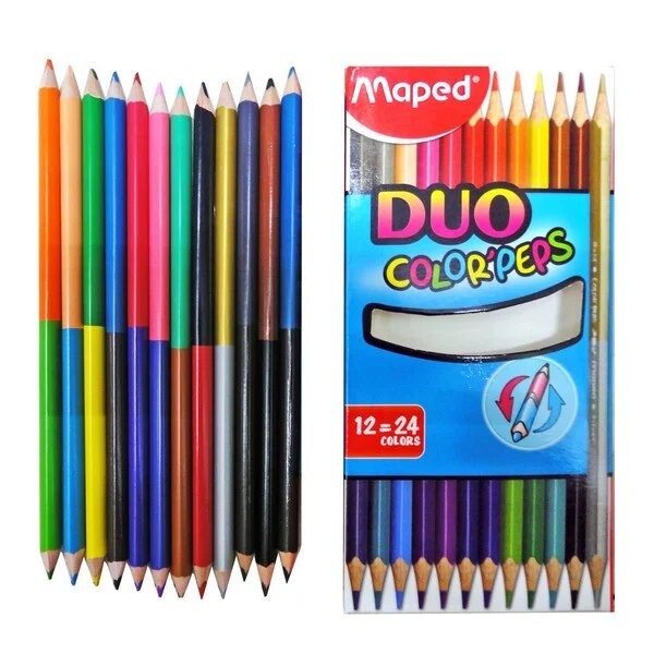 

Карандаши цветные Maped Color Peps Duo двусторонние 24 цвета