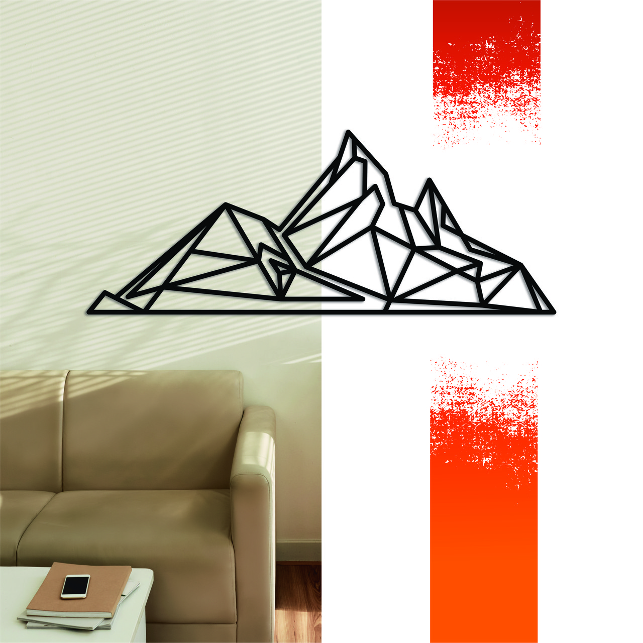 

Декоративная деревянная картина Manific Decor Everes 80*32 см Черный