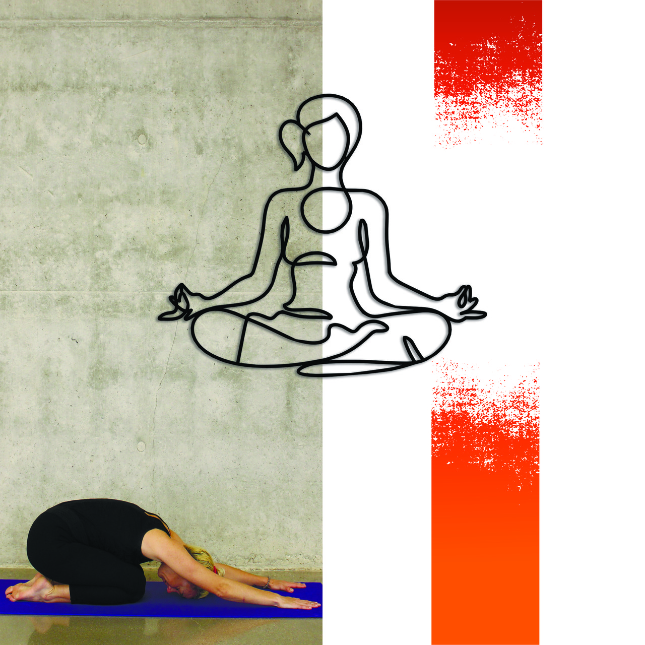 

Декоративная деревянная картина модульная полигональная Панно Lotos position / Поза лотоса Manific Decor 90*78 см