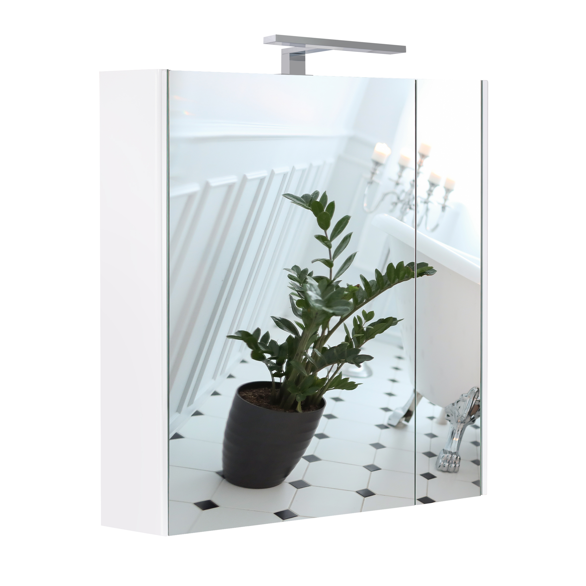 

Зеркальный шкаф подвесной Qtap Albatross 700х725х460 White с LED-подсветкой QT0177ZP700LW