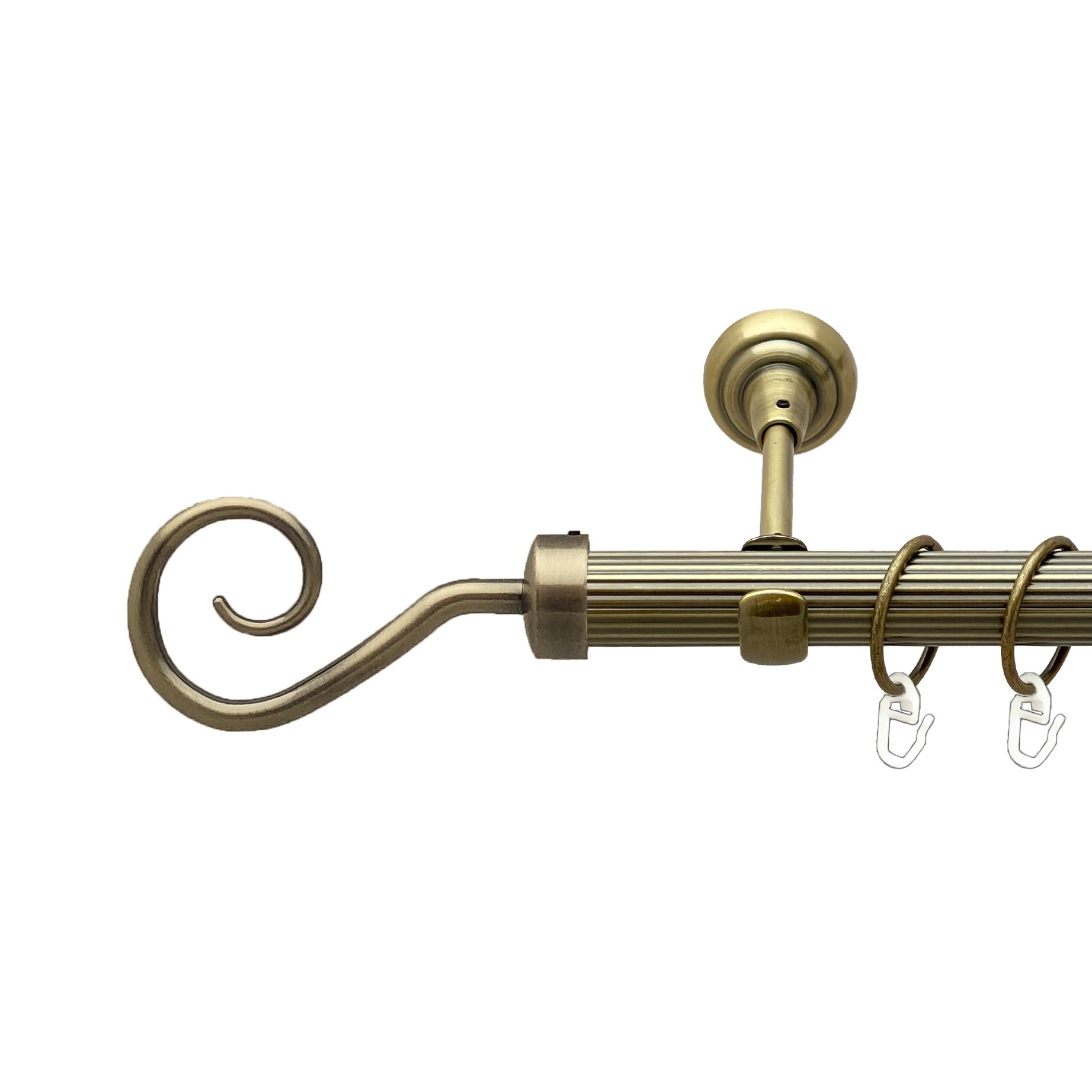 

Карниз Orvit Гак металевий однорядний відкритий рифлена труба кільце металеве Антик 25 мм 300 см (00-00017596)