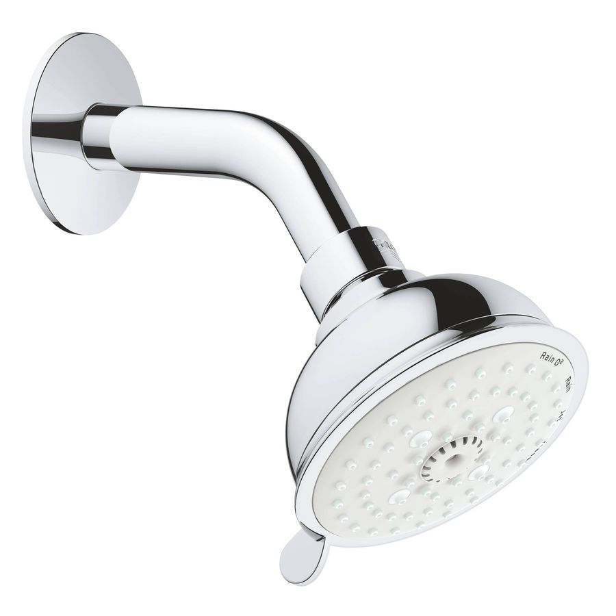 

Верхний душ и душевой кронштейн Grohe Tempesta Rustic 100, хром (26089001)
