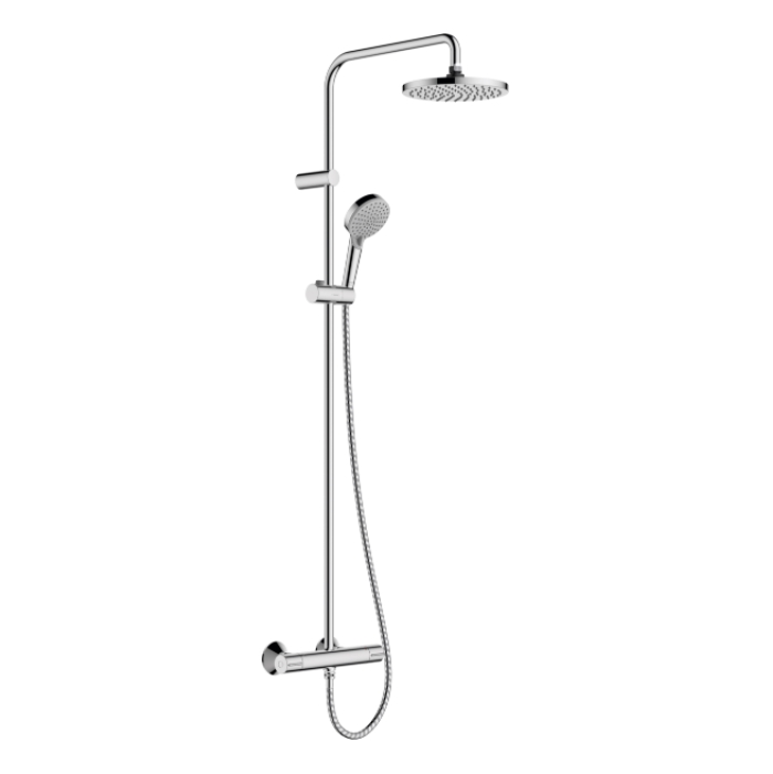 

Душевая система Hansgrohe Vernis Blend Showerpipe 200 1jet EcoSmart для ванны с термостатом, хром (26089000)