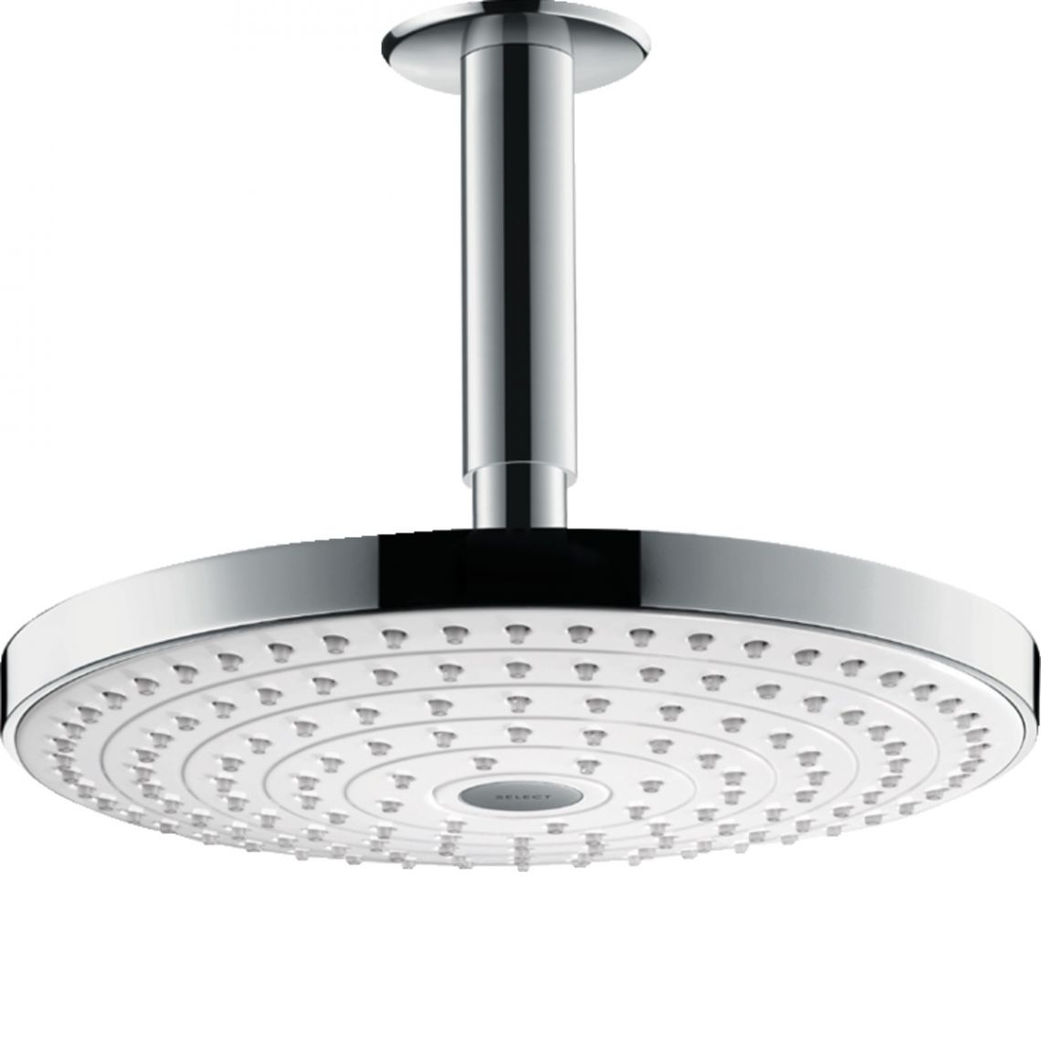 

Верхний душ Hansgrohe Raindance Select S 240 2jet потолочный, хром/белый (26467400)