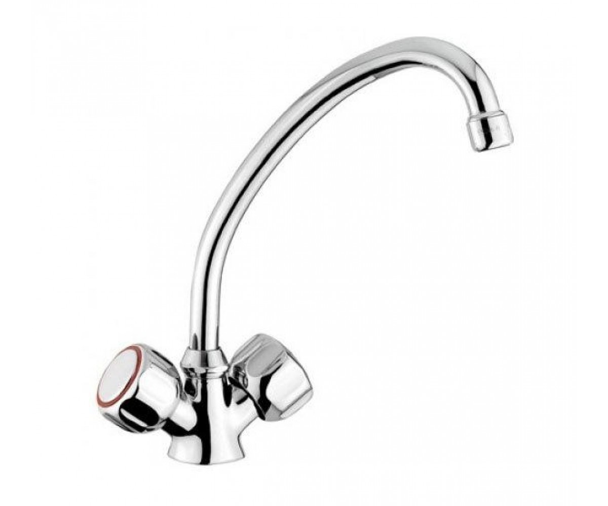 

Смеситель для куxни EMMEVI SOLE CR15207 поворотный излив, хром