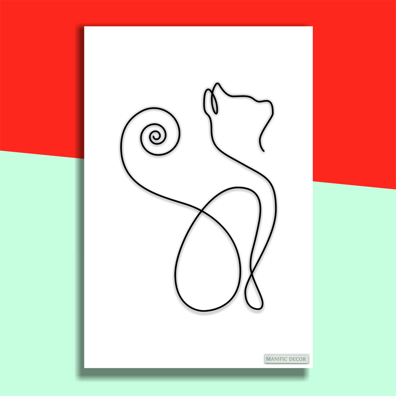 

Картина интерьерная абстрактная настенная арт панно на холсте Manific Decor Wall Art Cat / Кот 50*70 см