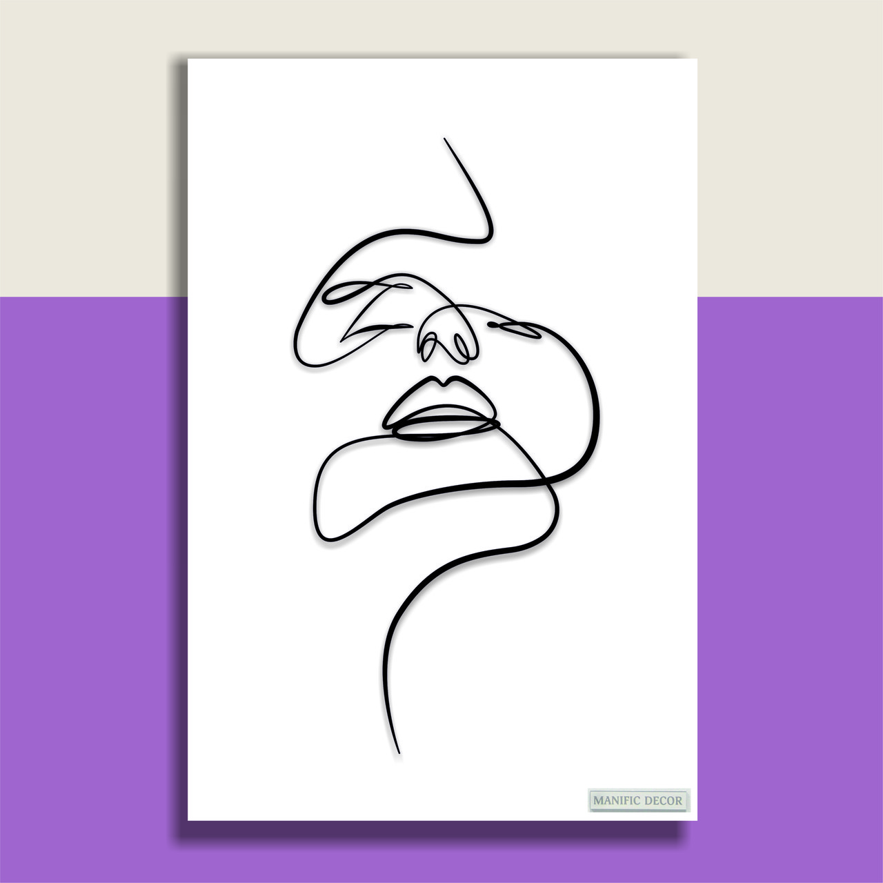 

Картина абстрактная настенная арт панно на холсте Manific Decor Wall Art Face / Лицо 60*80 см