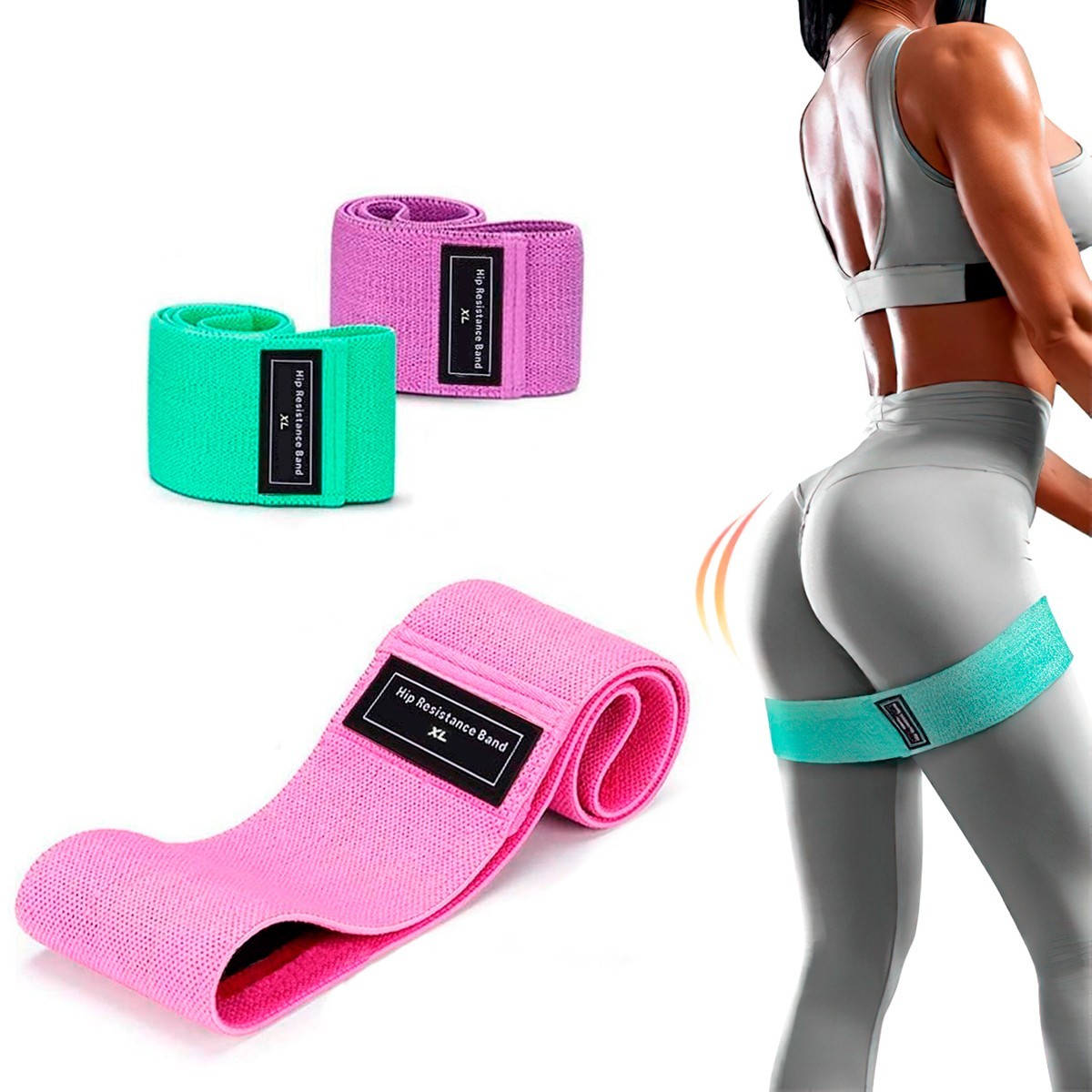 

Тканевые резинки для фитнеса набор 3 шт. "Hip resistance band", фитнес резинка для ног для тренировок (1009007-Other)