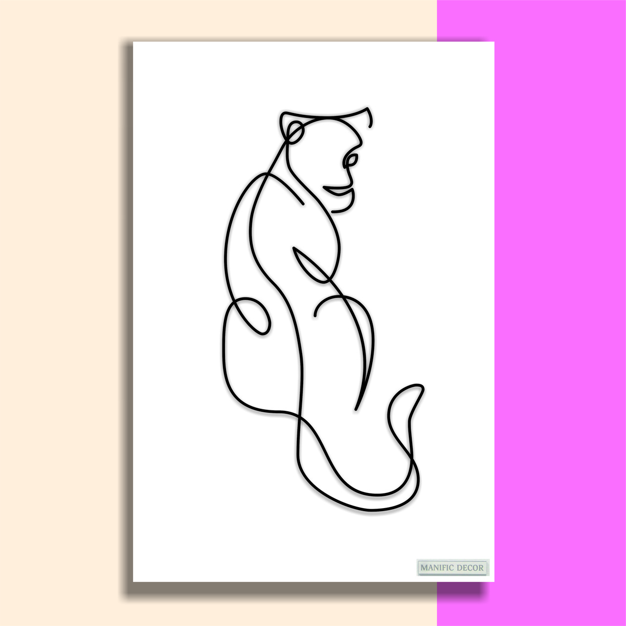 

Интерьерная абстрактная картина панно на холсте Manific Decor Young lioness / Молодая львица 70*90 см