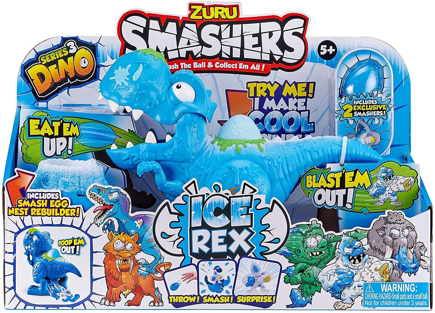 

Игровой набор ZURU Smashers Dino Ice Age Ледяной динозавр Рекс (7467)