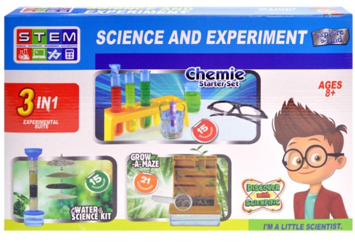 

Исследовательская лаборатория физика химика биолога детская STEM "Science and Experiment" маленького учёного 3 в 1 (Т1057)