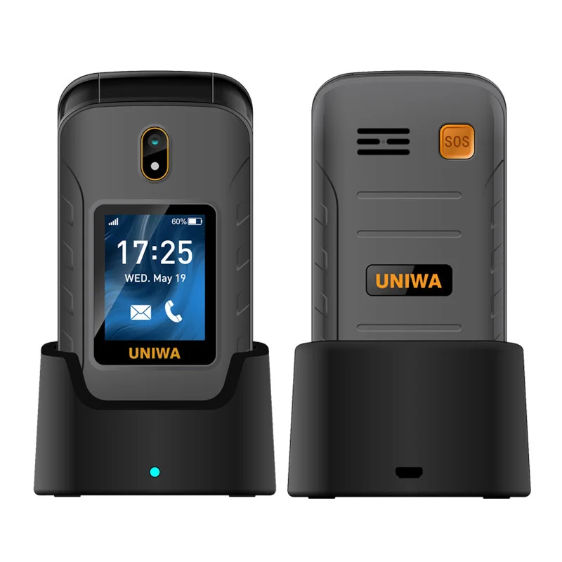 

Мобільний телефон Uniwa V909T black Кнопковий Розкладачка 2,8"/1,77" 2250mAh