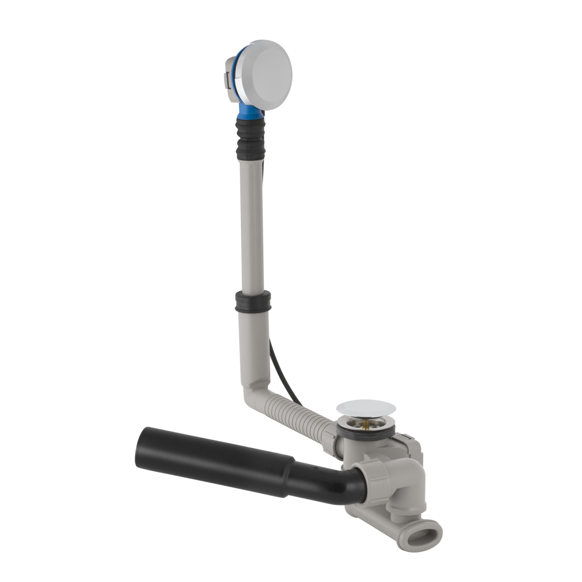 

150.520.21.1 Злив-перелив із сифоном для ванни, з поворотним механізмом, d52, видимі елементи хром глянець