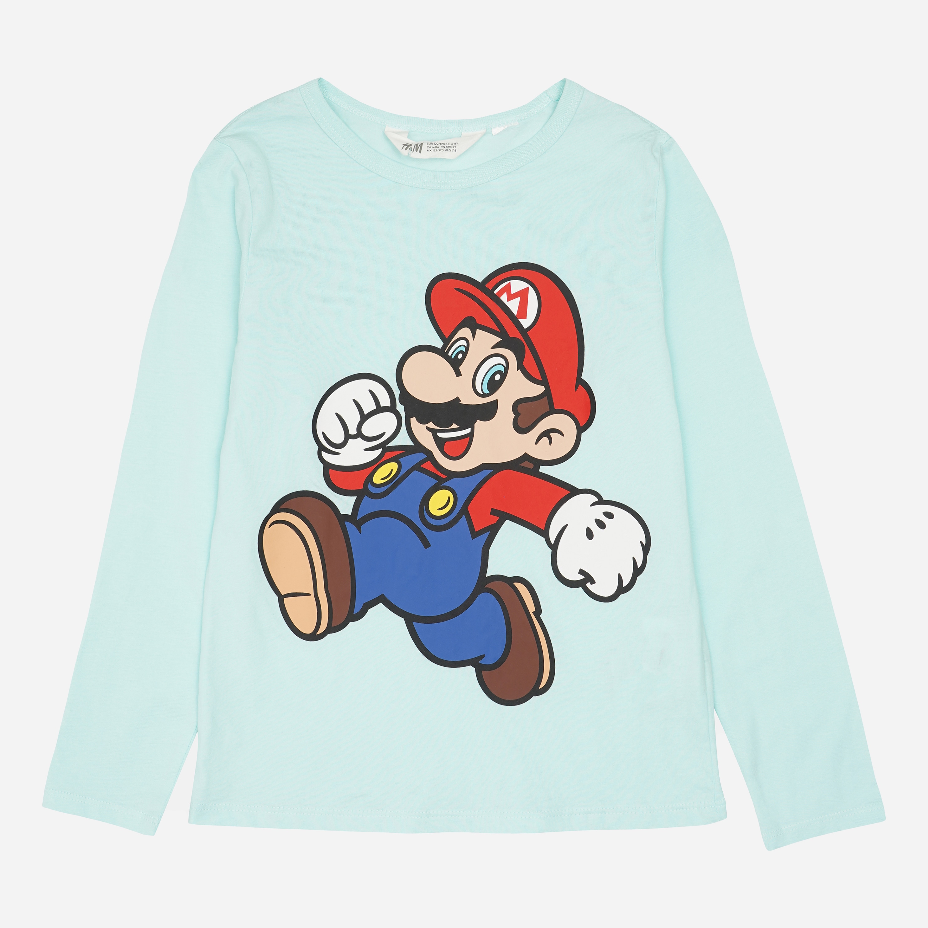 

Футболка с длинным рукавом H&M 1506-7476540 134-140 см Бирюзовый/Марио