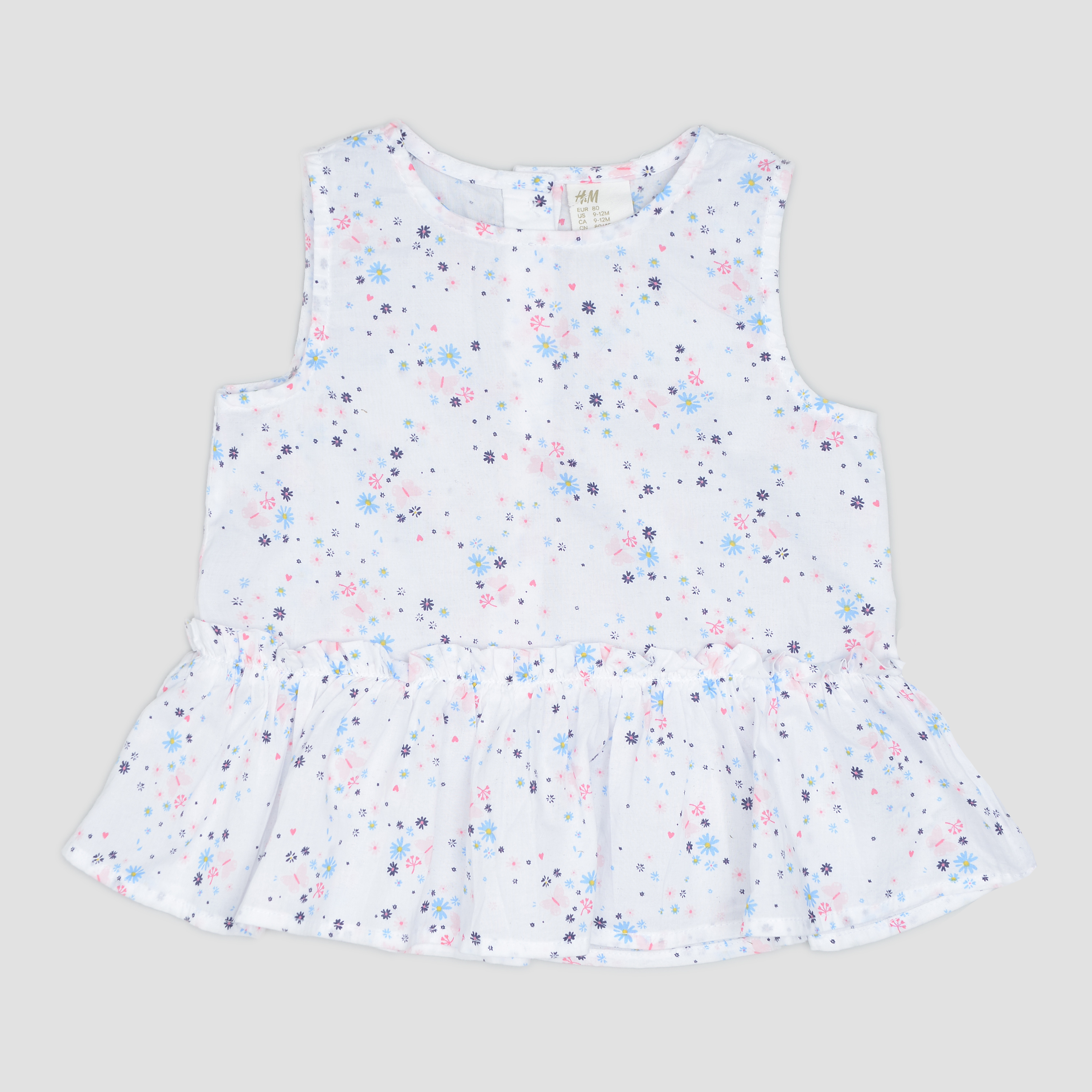 

Блуза H&M 2804-74453302 86 см Белый/Цветочки