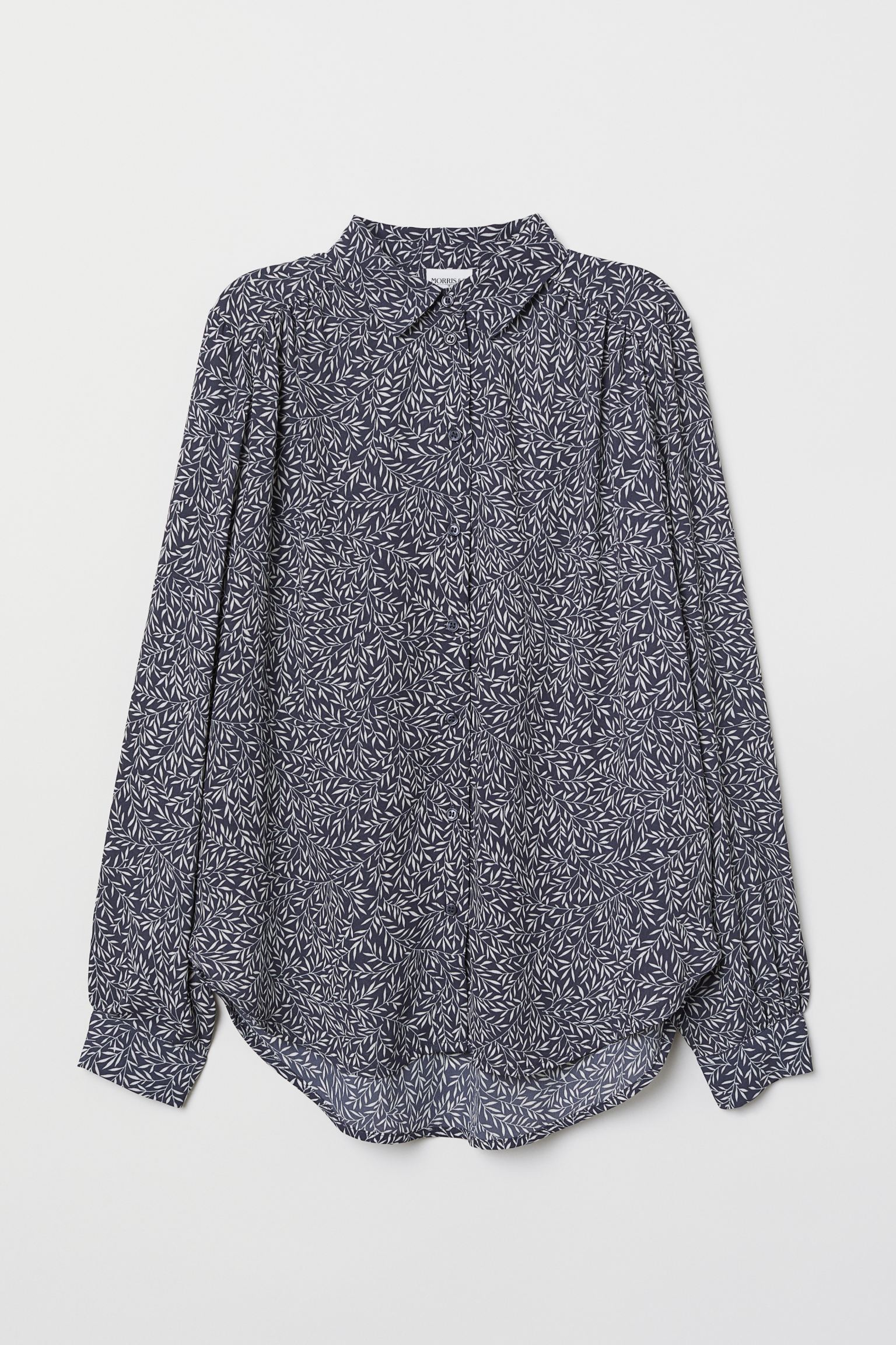 

Блуза H&M  бело синий узор 1612713759, Блуза H&M 32 бело синий узор 1612713759