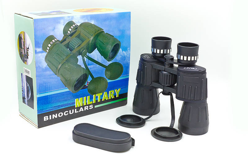 

Бинокль COMET 10х50 TY-4356 /2 MILITARY-2 (пластик, стекло,PVC-чехол,h х l-17см х19см, черный), (TY-50CT,10х50)