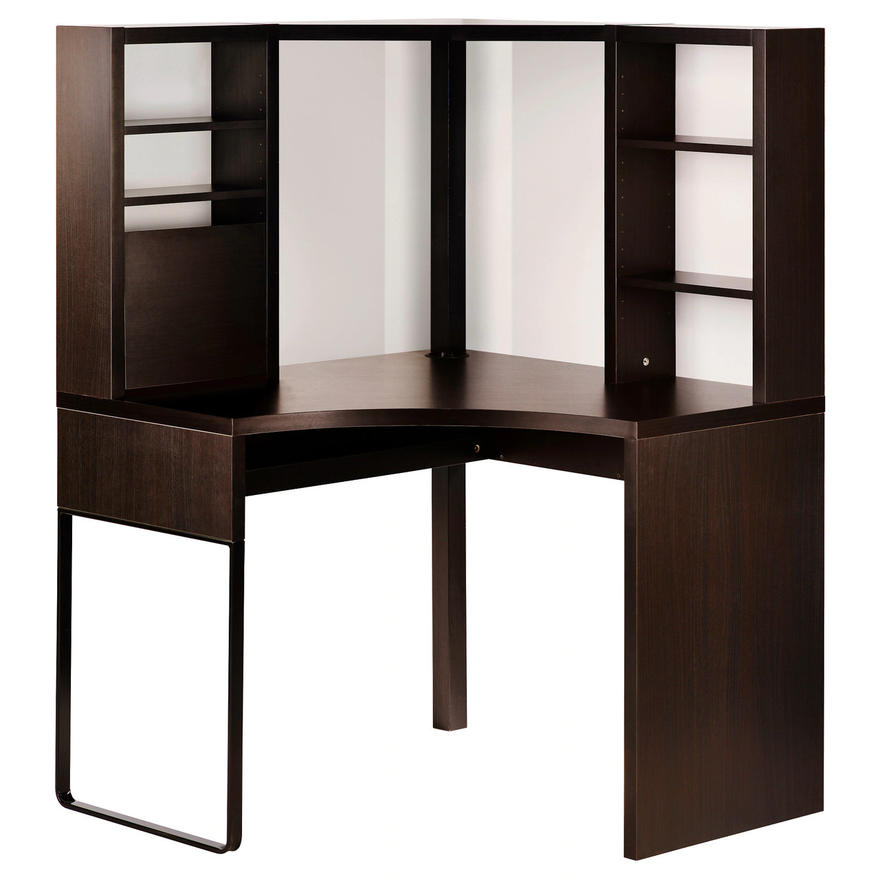 

Комп'ютерний кутовий стіл MICKE IKEA 502.447.41 чорний/коричневий 100х142