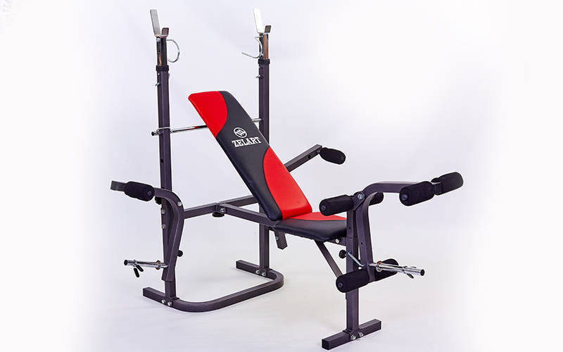 

Скамья атлетическая (для жима) Zelart BH1034Е /2 (металл,PVC,р-р 154x126x64см,вес польз. до 100кг)