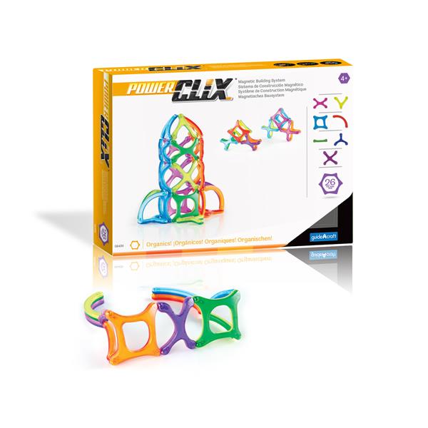 

Магнітний конструктор Guidecraft PowerClix Organics, 26 деталей (G9430)