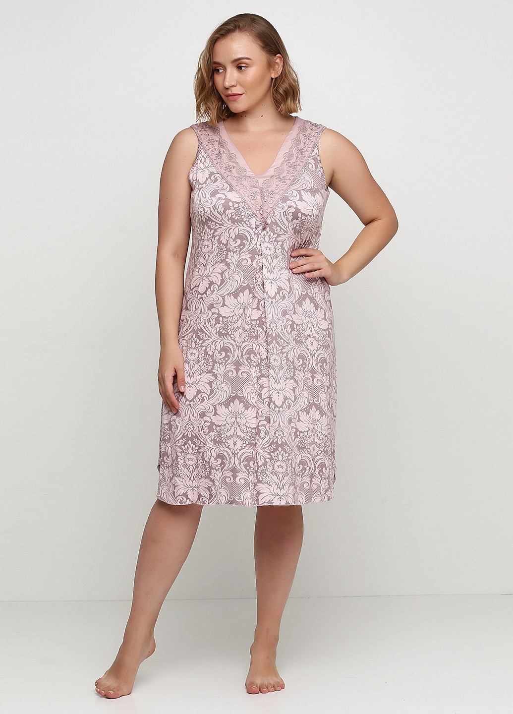 

Ночная рубашка женская Cotpark  темно-пудровая, Ночная рубашка женская Cotpark 3XL темно-пудровая