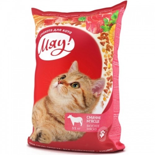 

Корм для кошек "С мясом" Мяу 11 кг (4820083902093)