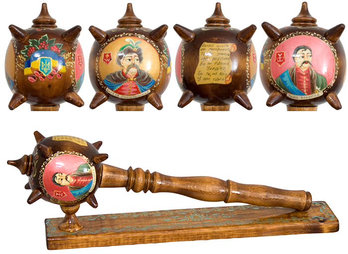 

Расписная булава темная HandMade Present Ручная работа