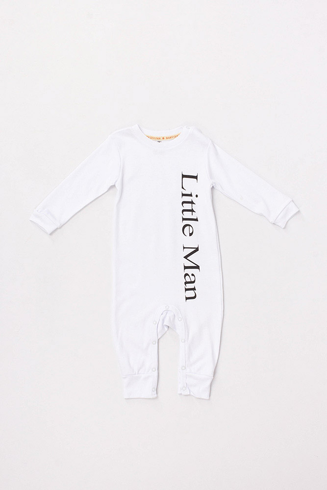 

Комбінезон яслі на хлопчика "Little man" BABY GOLDEN 92 білий