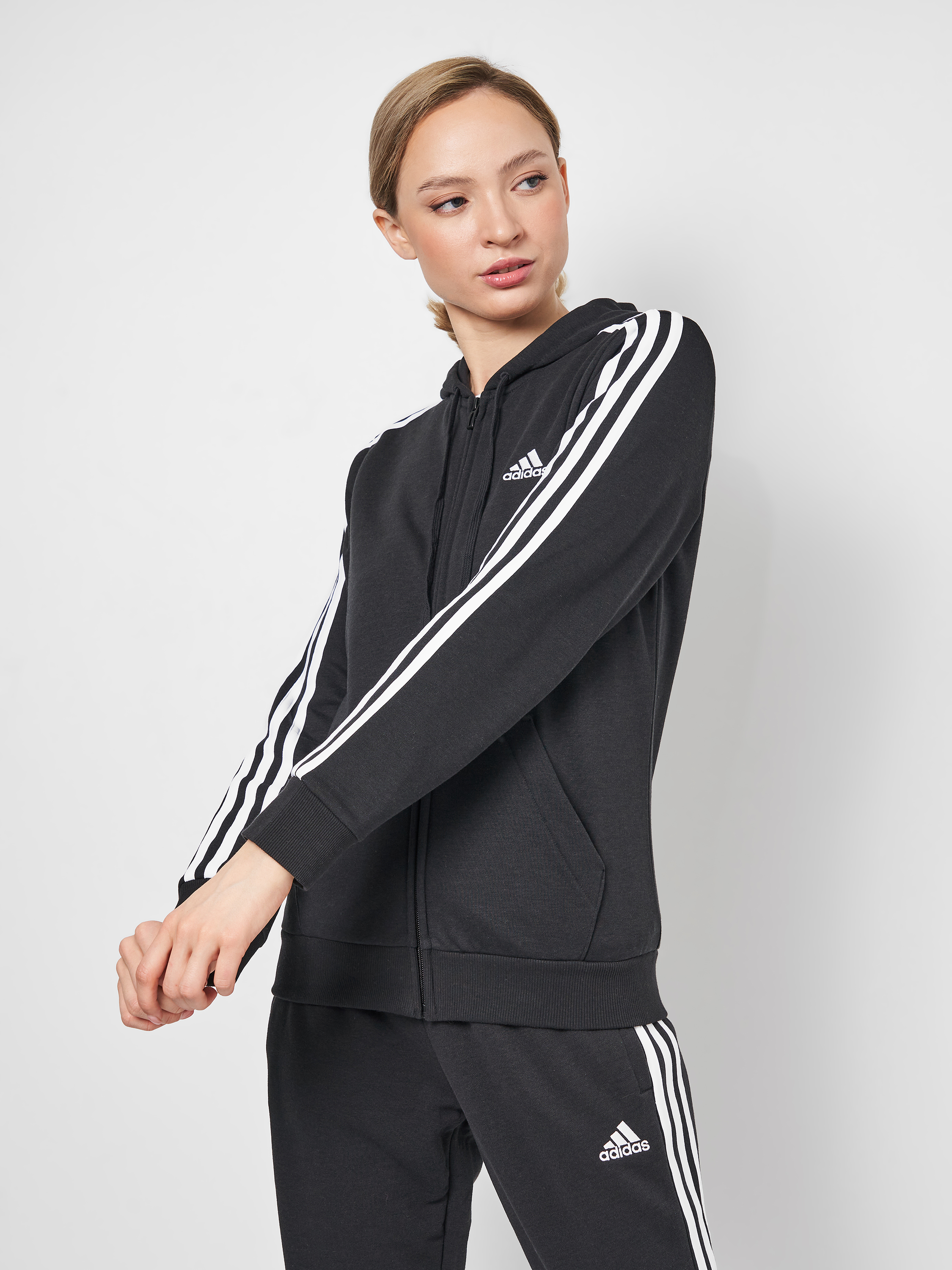 

Толстовка Adidas W 3S Ft Fz Hd GL0792  Black-White, Толстовка Adidas W 3S Ft Fz Hd GL0792 S Black-White