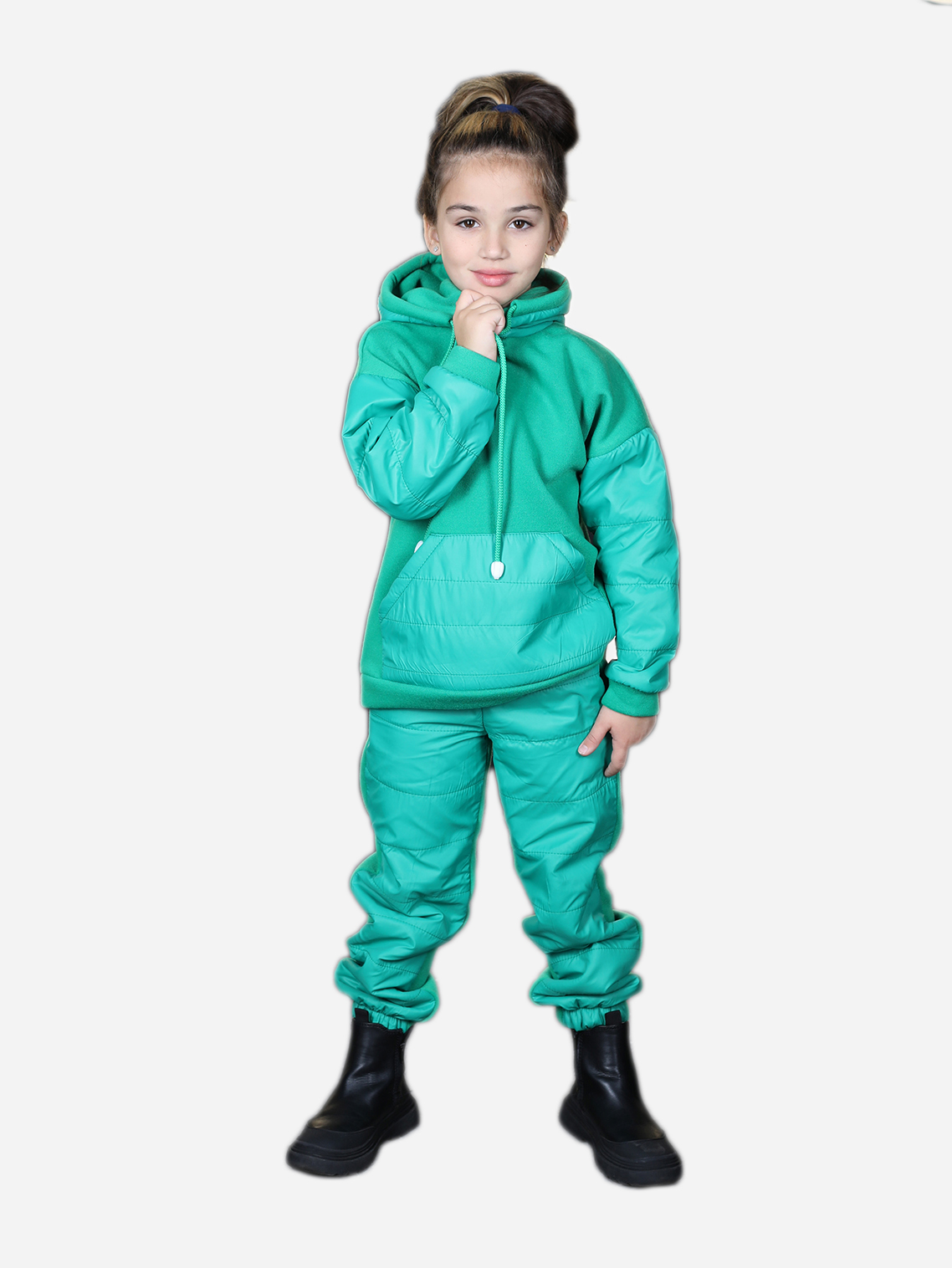

Спортивный костюм (худи + брюки) ISSA PLUS CD-473 152 см Зеленый