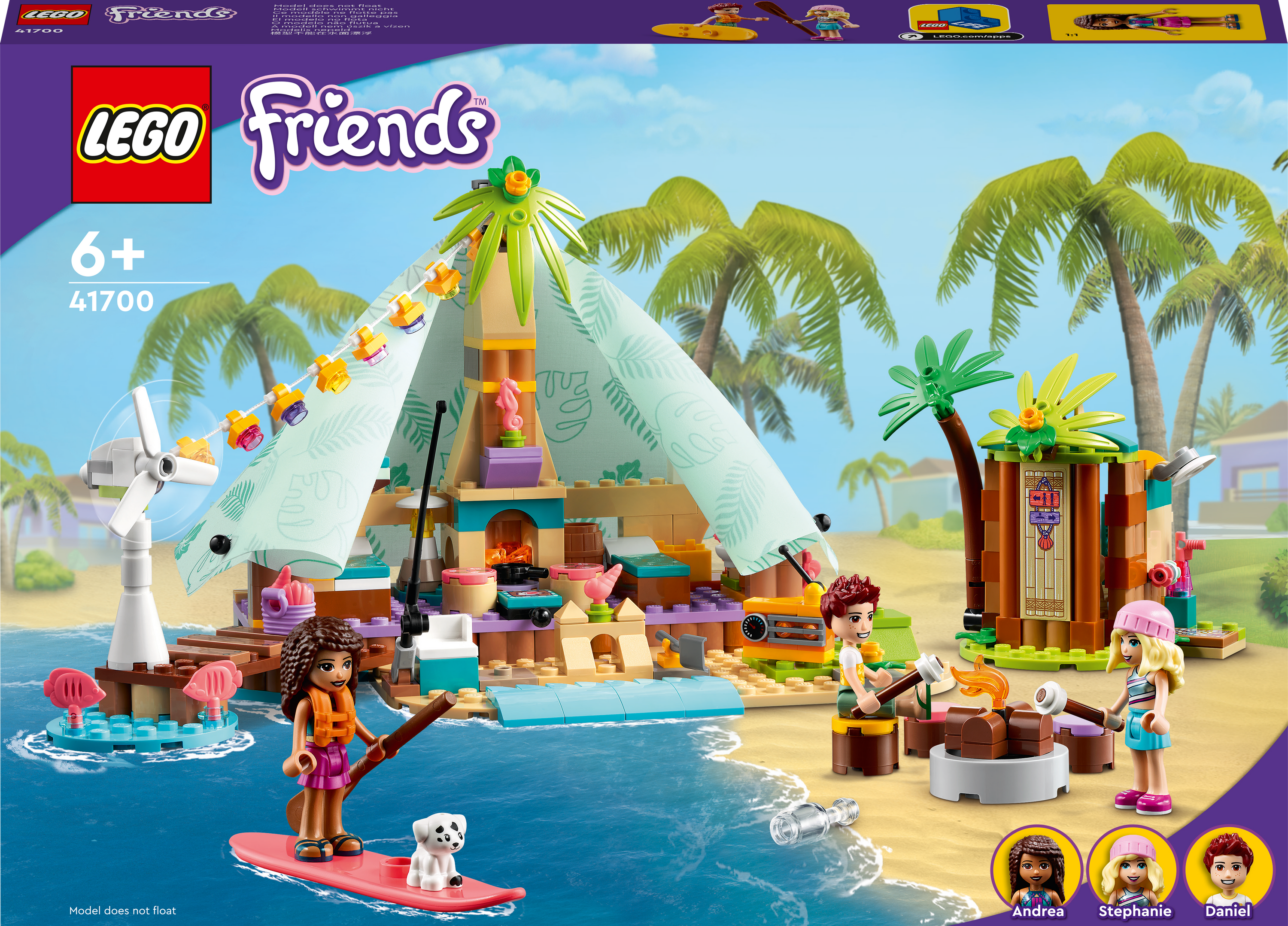 

Конструктор LEGO Friends Кемпинг на пляже 380 деталей (41700)