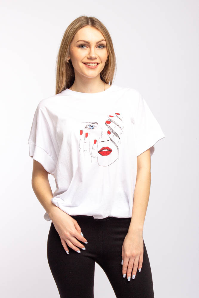 

Футболка жіноча Bebe plus ONE білий