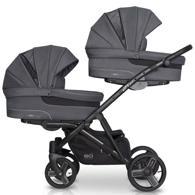 

Универсальная коляска для двойни 2в1 EasyGo 2 of Us grafit 9023-EG2U-14