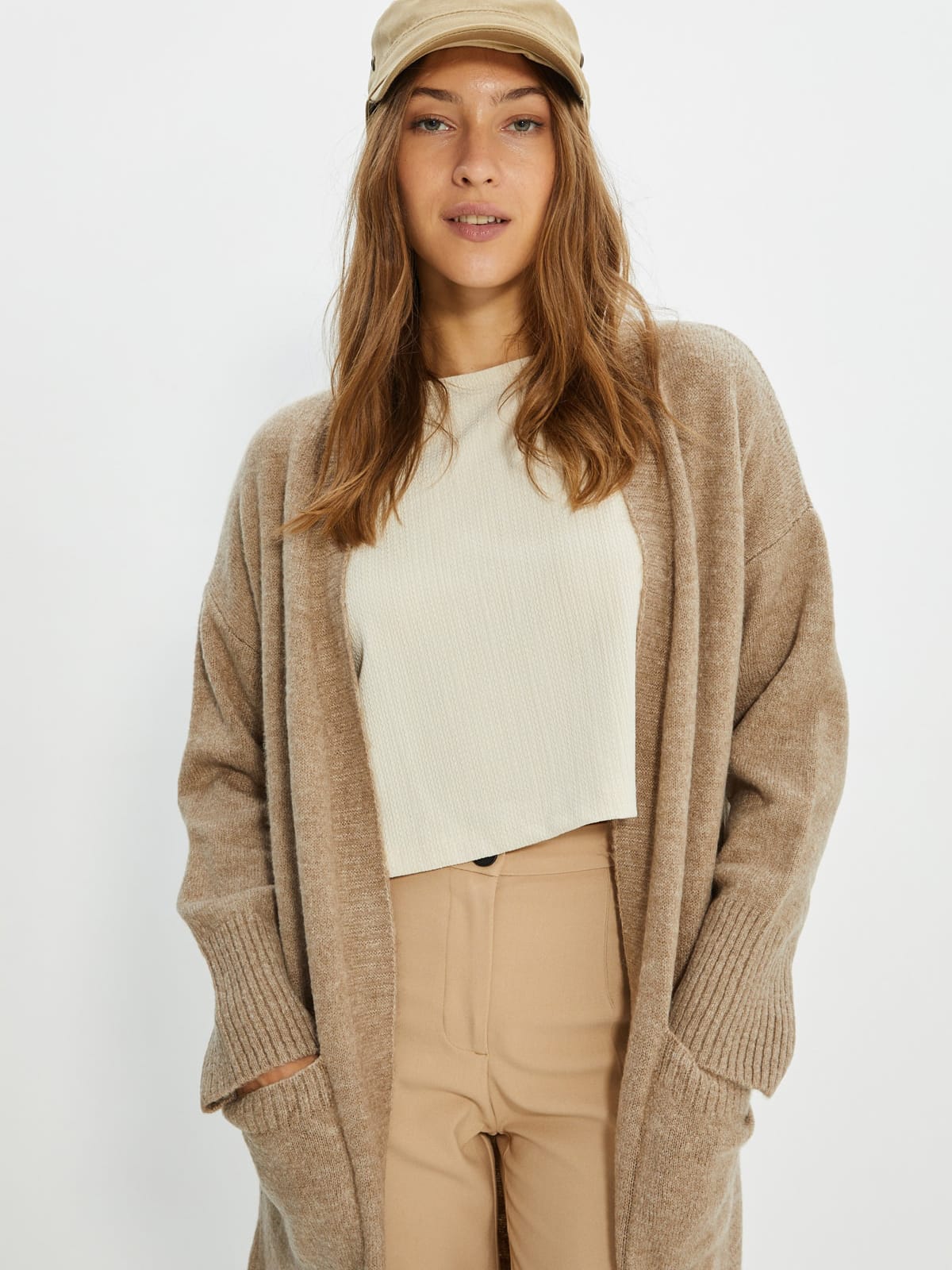 

Кардиган Trendyol TWOAW21HI0225  Mink, Кардиган Trendyol TWOAW21HI0225 M Mink