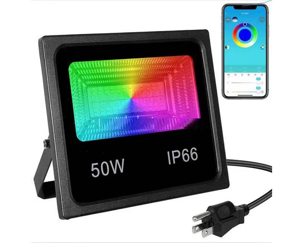 

Прожектор SMART LED 50W IP66 RGB bluetooth с приложением