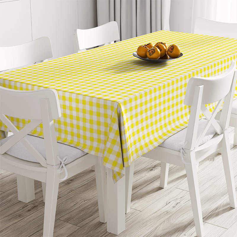 

Скатерть Клетка желтая 1,5 см TT106655 100x140
