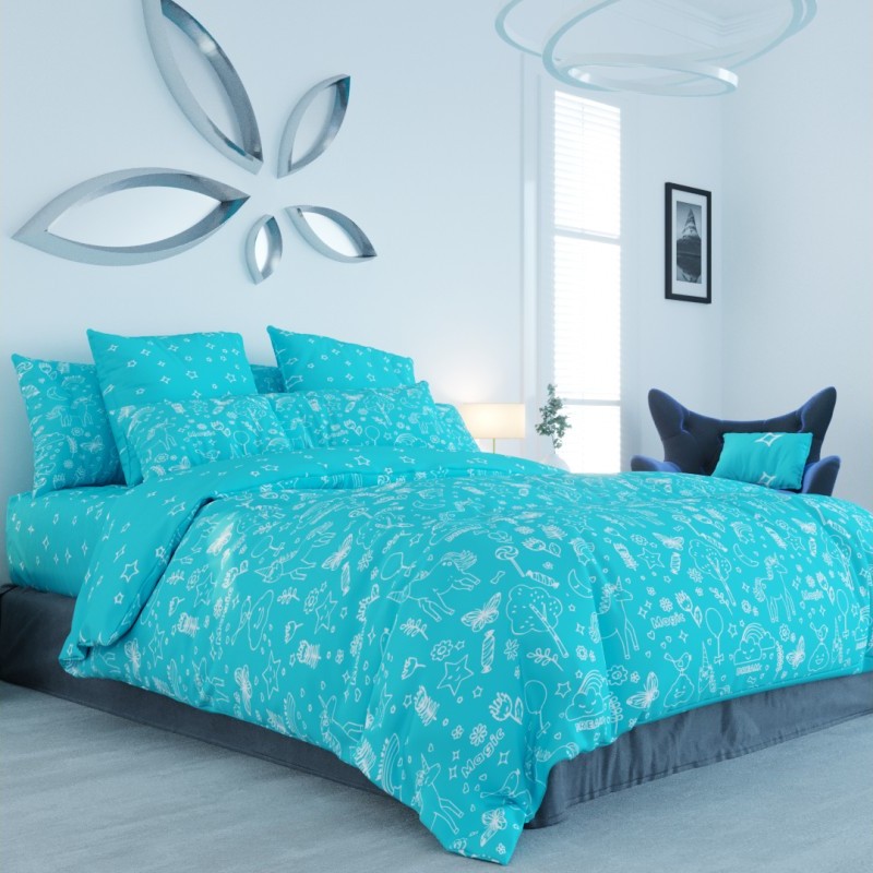 

Комплект постельного белья ТЕП 300 UNIKORN BLUE (Єдинориг голубой) 150x215