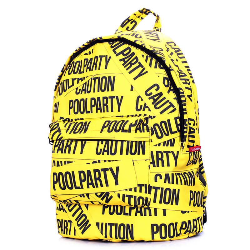 

Городской рюкзак Poolparty с принтом Caution (backpack-tape)