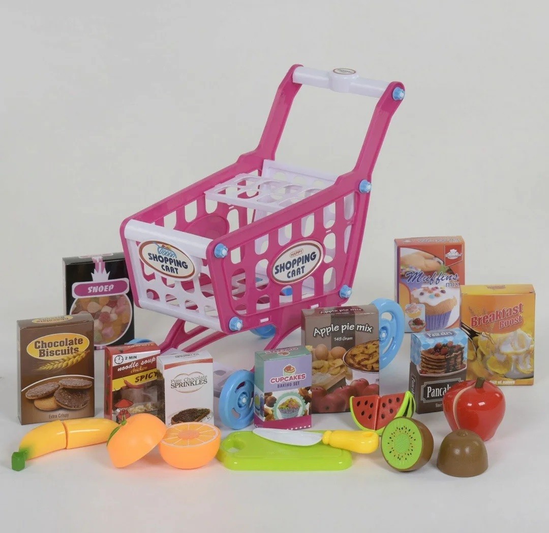 

Игровой набор тележка Lima Shopping Cart каталка супермаркет с продуктами питания для овощей и овощей